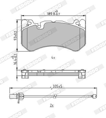 Ferodo FDB5233 Brake Pad Set, disc brake FDB5233