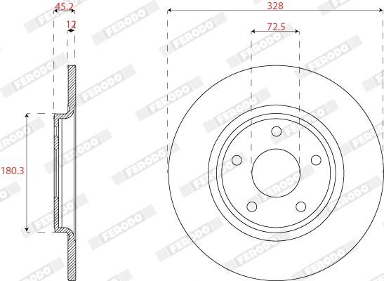 Ferodo DDF2818C Brake disks, set DDF2818C DDF2818C Ferodo Brake disks, set