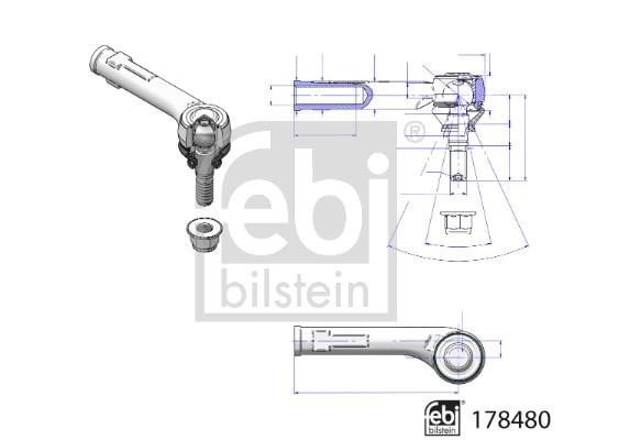 Tie rod end febi 178480