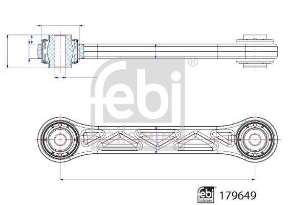 Rear suspension arm febi 179649