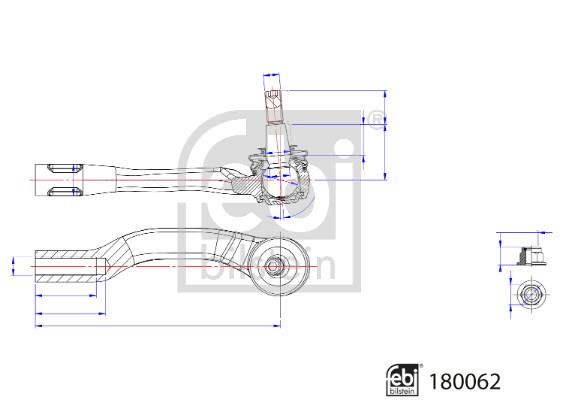 180062 febi Tie rod end