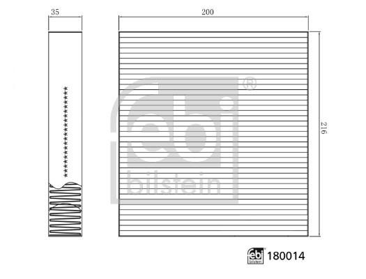 Cabin filter febi 180014