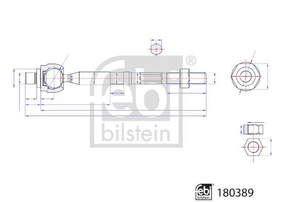 febi 180389 Inner Tie Rod 180389