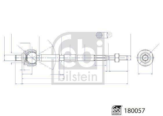 180057 febi Inner Tie Rod