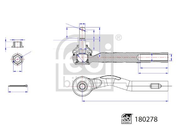 febi 180278 Tie rod end 180278