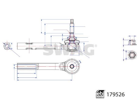 Outer tie rod end Tesla: 33104948 SWAG Tie rod end