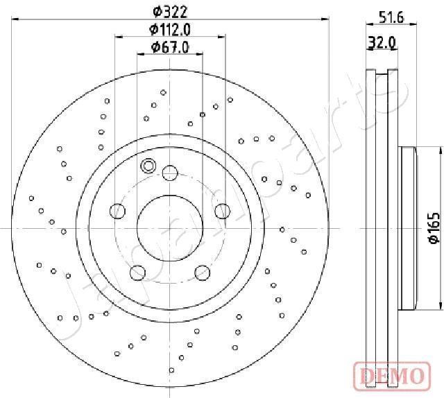 Japanparts DI-0528C Brake disc DI0528C