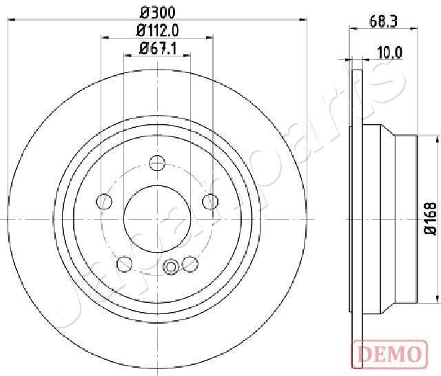 Japanparts DP-0513C Rear brake disc, non-ventilated DP0513C