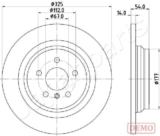 Japanparts DP-0521C Rear brake disc, non-ventilated DP0521C