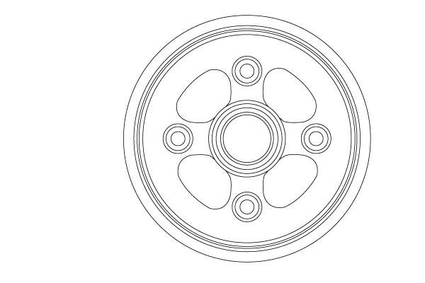 TRW DB4555 Brake drum DB4555 DB4555 TRW Brake drum