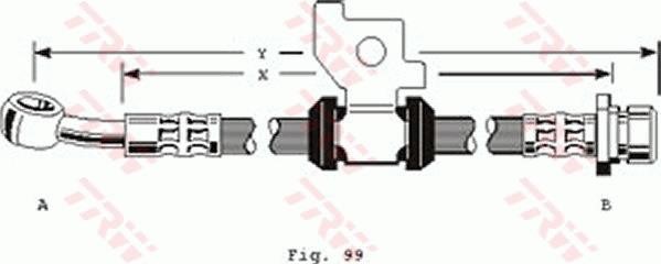 TRW PHD154 Brake Hose PHD154