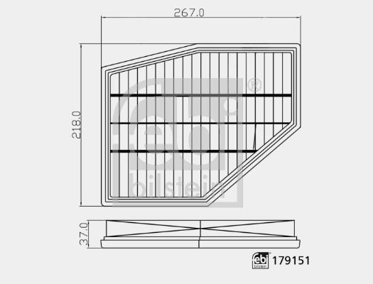 febi 179151 Air filter 179151