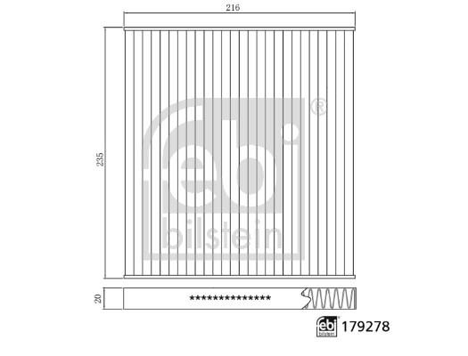 AC filter Jeep: 179278 febi Cabin filter