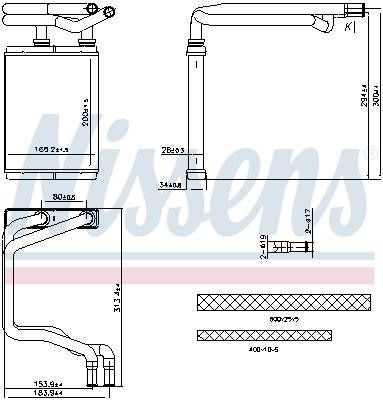 Heater Core Honda: 707291 Nissens Heat exchanger, interior heating