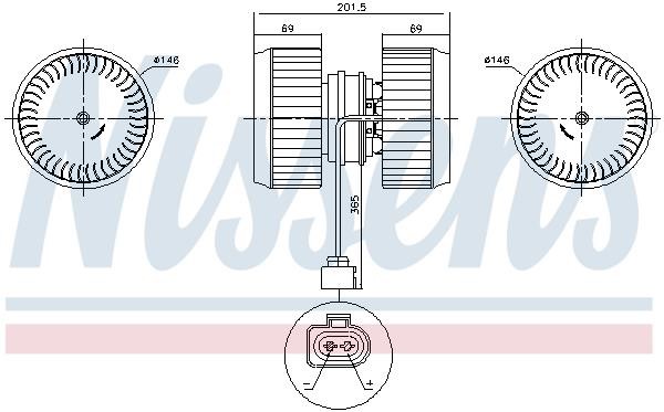 Nissens 87238 Fan assy - heater motor 87238