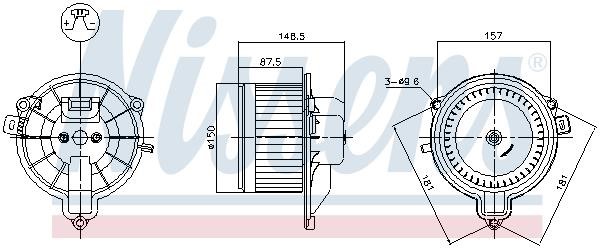 Heater motor Iveco: 87572 Nissens Fan assy - heater motor
