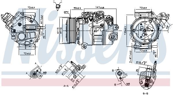 890795 Nissens Compressor, air conditioning
