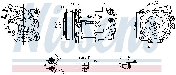 Nissens 89398 Compressor, air conditioning 89398