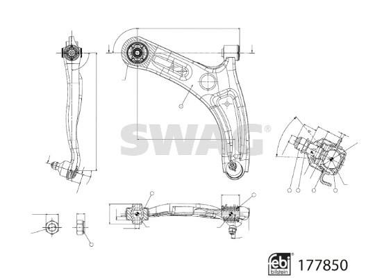 SWAG 33 10 4333 Control Arm/Trailing Arm, wheel suspension 33104333