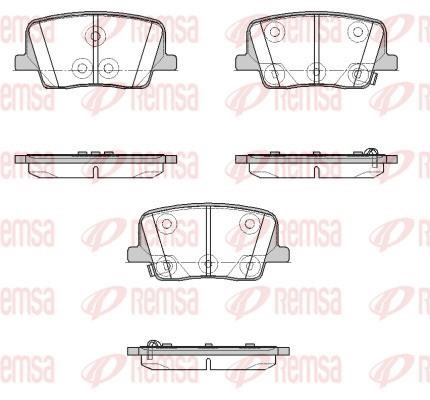 Brake pad kit Ssangyong: 194702 Remsa Brake pad set