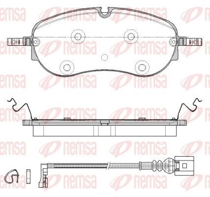 Disc brake pad set Audi Q4: 196201 Remsa Brake pad set