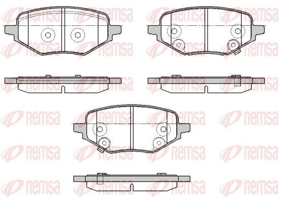 Disc brake pad set MG MG HS: 197802 Remsa Brake pad set