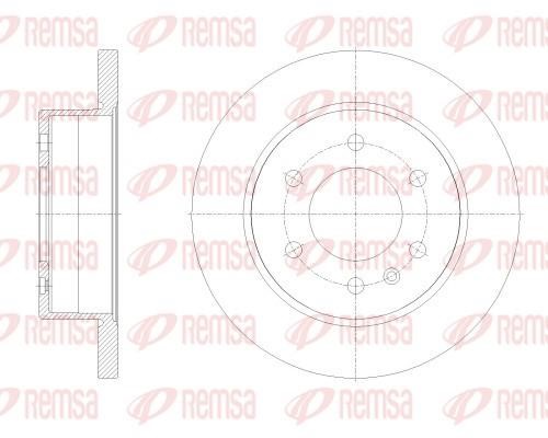 Brake disc Subaru: 6251400 Remsa Brake disc