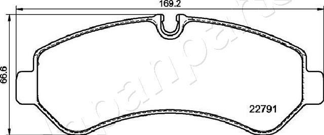 Japanparts PP-0536AF Brake Pad Set, disc brake PP0536AF