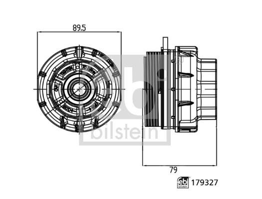 Oil filter cover febi 179327