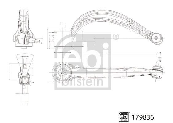 febi 179836 Control Arm/Trailing Arm, wheel suspension 179836