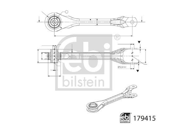 Control/Trailing Arm, wheel suspension febi 179415