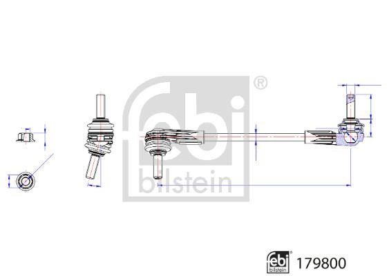 Front anti roll bar link febi 179800