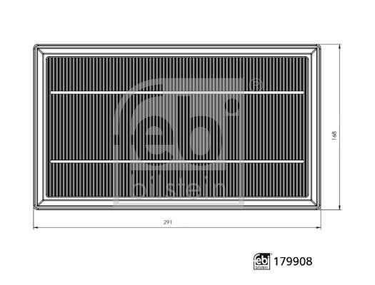 Car air filter Renault Espace: 179908 febi Air filter
