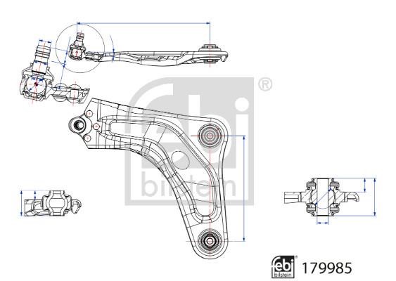 Track control arm DS: 179985 febi Track Control Arm