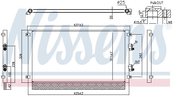 Air conditioner condenser Nissan Leaf: 941294 Nissens AC Condenser