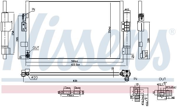 Air con condenser Ford Focus: 941298 Nissens AC Condenser