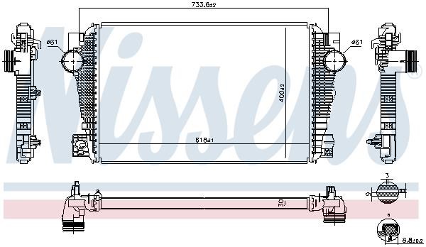 Intercooler Volkswagen Amarok: 96258 Nissens Intercooler, charger