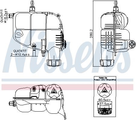 Coolant reservoir tank BMW X2: 996185 Nissens Expansion tank
