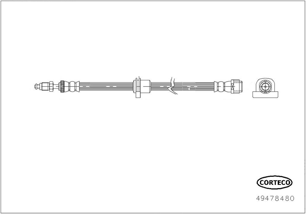 Flexible brake line BMW X2: 49478480 Corteco Brake hose