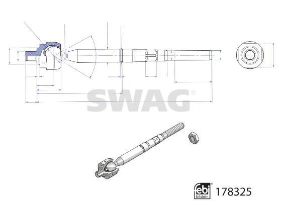 33104470 SWAG Inner Tie Rod