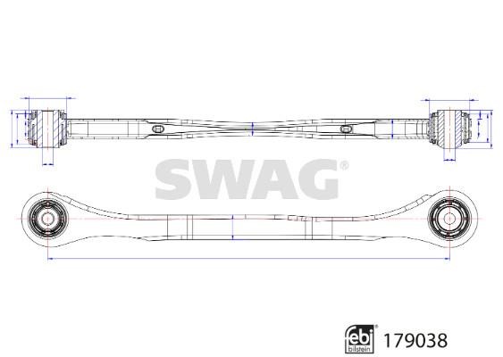SWAG 33 10 4782 Control/Trailing Arm, wheel suspension 33104782 33104782 SWAG Control/Trailing Arm, wheel suspension