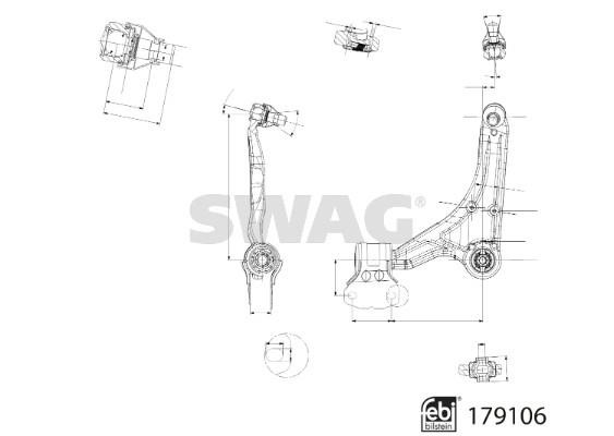 SWAG 33 10 4802 Control/Trailing Arm, wheel suspension 33104802 33104802 SWAG Control/Trailing Arm, wheel suspension