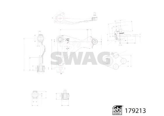SWAG 33 10 4826 Control/Trailing Arm, wheel suspension 33104826 33104826 SWAG Control/Trailing Arm, wheel suspension