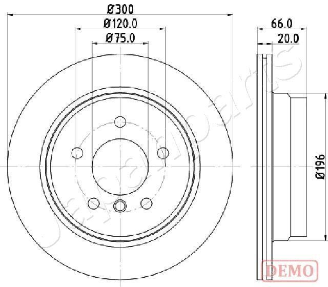 Japanparts DP-0117C Rear brake disc, non-ventilated DP0117C