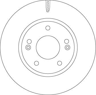 Brake discs Kia: DF6936 TRW Brake disk