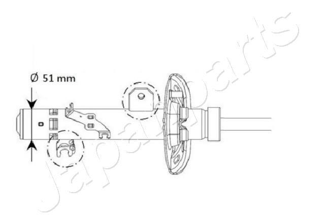 Suspension strut Peugeot 2008: MM01131 Japanparts Front suspension shock absorber