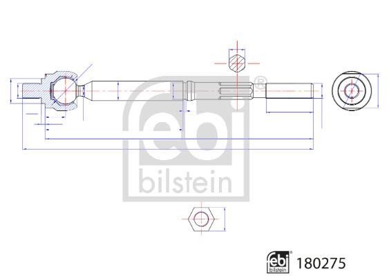 Track rod Honda Jazz: 180275 febi Inner Tie Rod