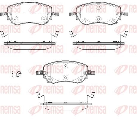 Disc brake pad set Fiat Tipo: 194002 Remsa Brake pad set