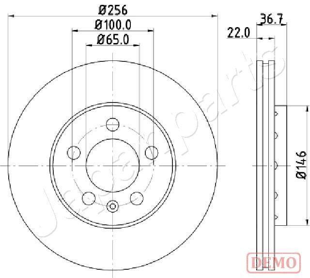 Japanparts DP-0904C Rear brake disc, non-ventilated DP0904C