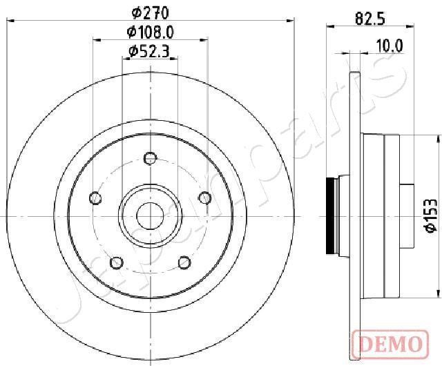 Japanparts DP-0710C Brake disc DP0710C
